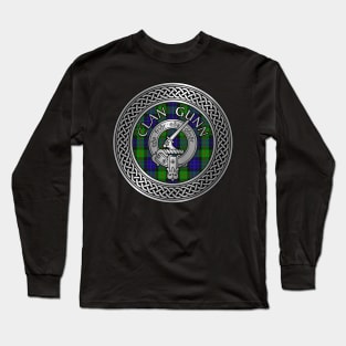 Clan Gunn Crest & Tartan Knot (Old Norse) Long Sleeve T-Shirt